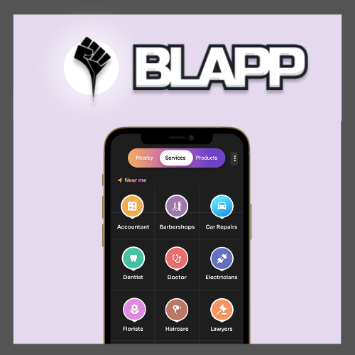 Blapp allows you to find Black-owned business in your area. 